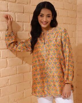 fabindia Women Printed V-Neck Tunic-picture-29
