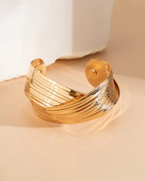 women gold-plated cuff bracelet