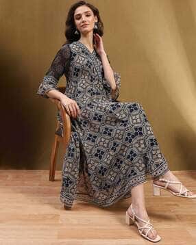 biba Women Printed Flared Kurta-picture-40