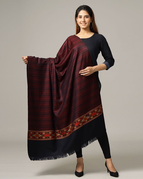 Women Stripes Shawl Price in India