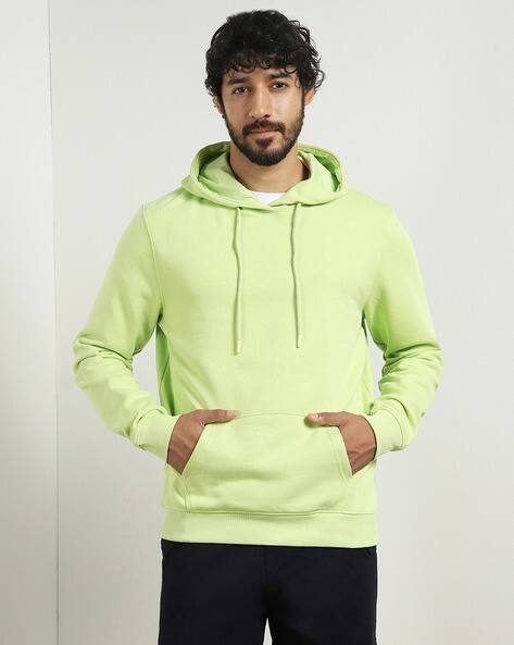 Men Regular Fit Hooded Sweatshirt