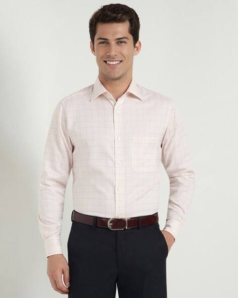 ALLEN SOLLY Spread Collar Shirt with Full Sleeves