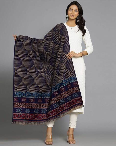 Women Geometric Shawl Price in India