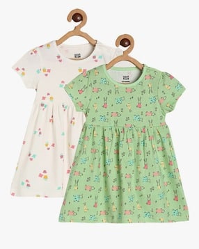 mini klub Girls Pack of 2 Printed A-Line Dresses-picture-28