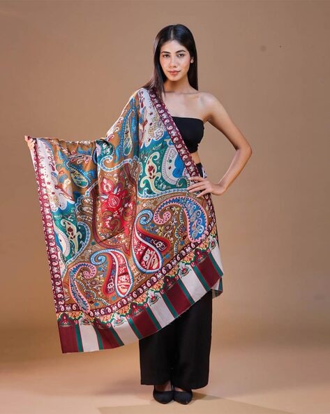 Women Floral Shawl Price in India