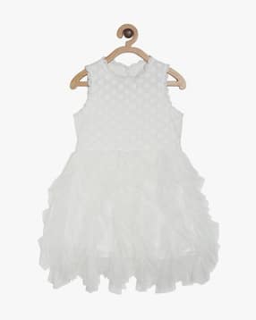 Girls Embroidered Fit & Flare Dress-image-22