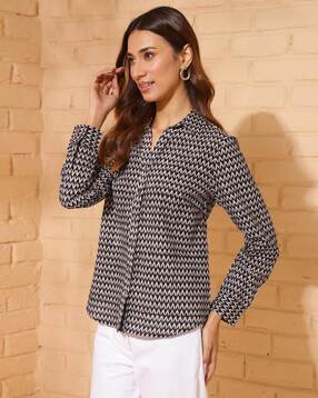 fabindia Women Printed Slim Fit Shirt-picture-18