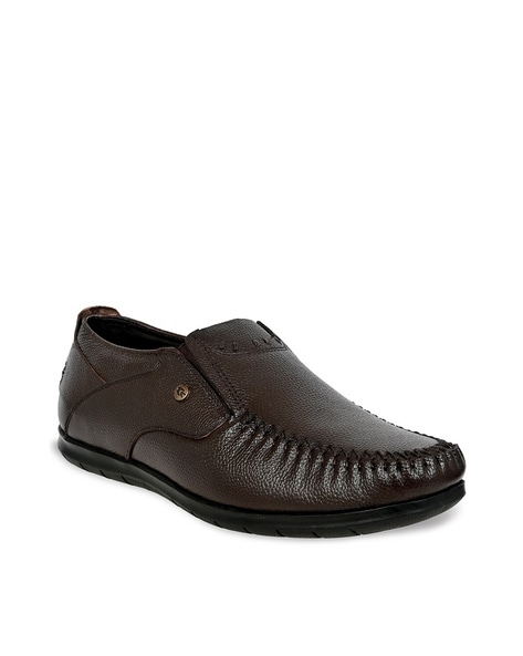 Allen Cooper Genuine Leather Slip-On Shoes