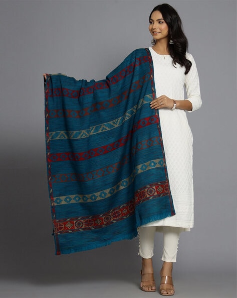 Women Stripes Shawl Price in India