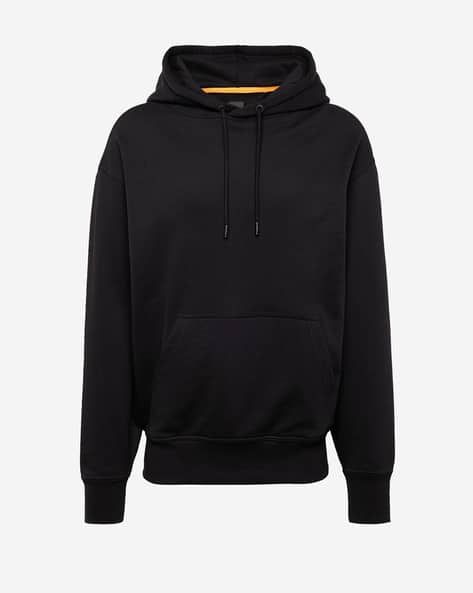 Pullover Hoodie Black Hoodie Mens Primark Half Zip Plain Black