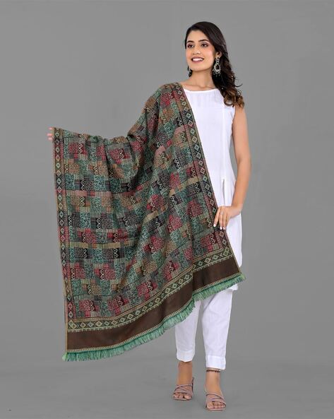 Women Geometric Shawl Price in India