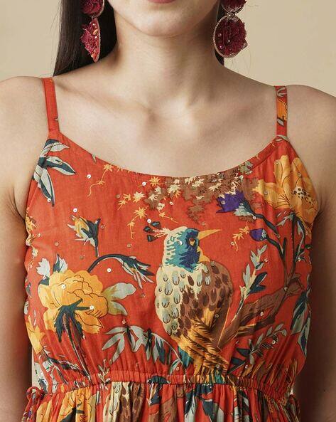 Buy Orange Dresses & Gowns for Women by GLOBUS Online | Ajio.com