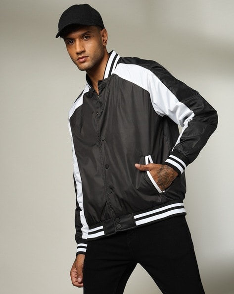 Men Regular Fit Bomber Jacket