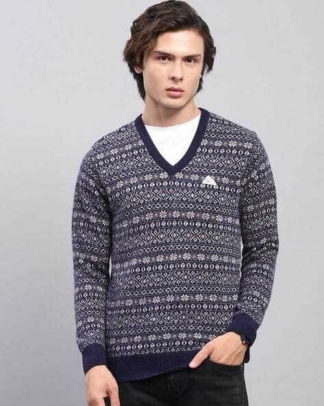 Buy Navy Blue Sweaters Cardigans for Men by Monte Carlo Online