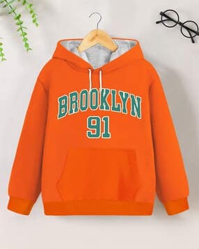 trampoline Boy Regular Fit Typographic Print Hoodie-picture-14