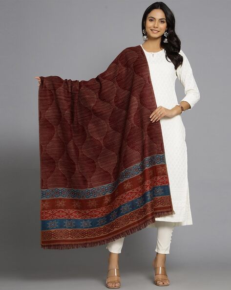 Women Geometric Shawl Price in India