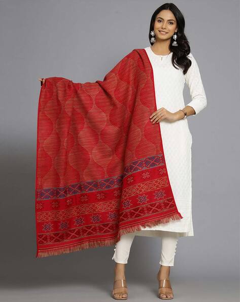 Women Geometric Shawl Price in India