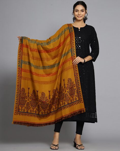 Women Geometric Shawl Price in India