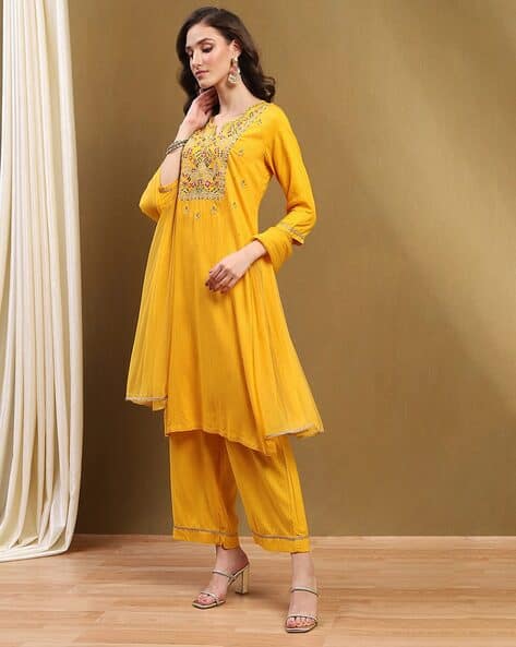 Buy Yellow Kurta Suit Sets for Women by Biba Online