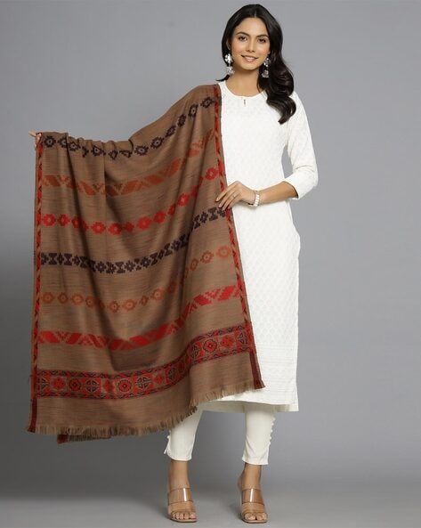 Women Stripes Shawl Price in India