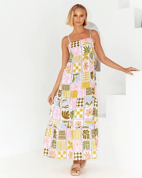 Prom Dress Off White Green Dress Buy LOV Off-White Foliage Design A-Line  Dress From