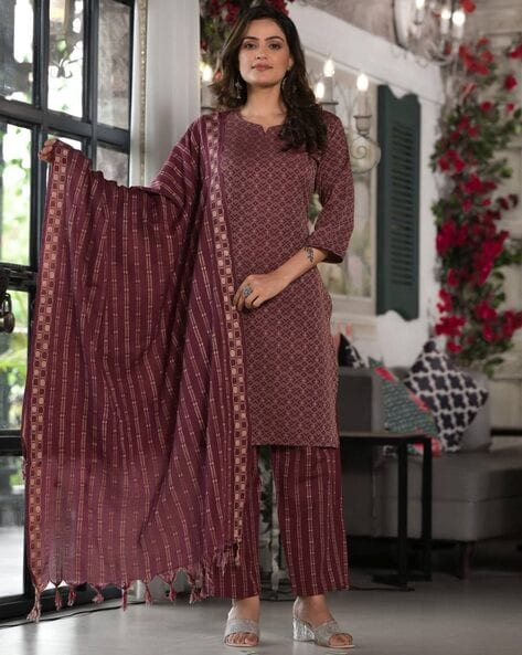 Printed Straight Kurta Set Price in India