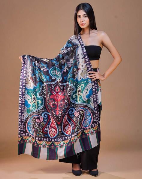 Women Floral Shawl Price in India