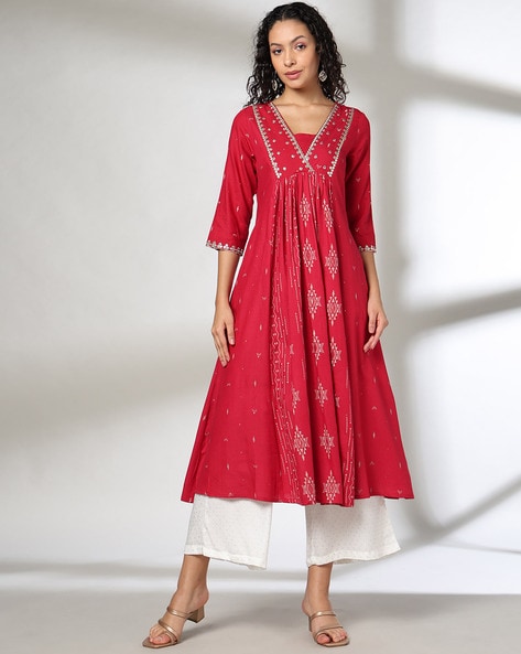 Red Kurtas for Women by AVAASA MIX N' MATCH Online | Ajio.com