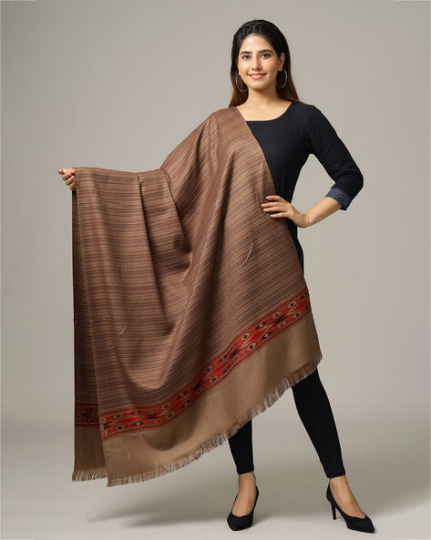 Women Stripes Shawl Price in India