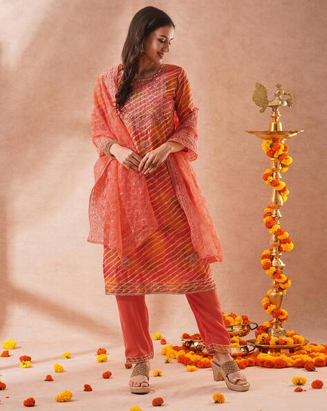 Embroidery Straight Kurta Set Price in India