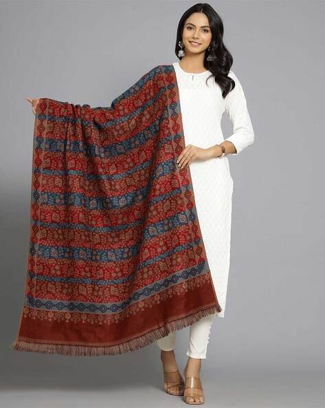 Women Floral Shawl Price in India