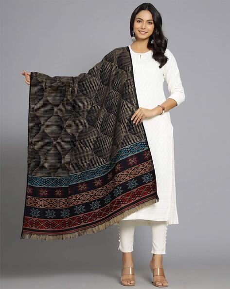 Women Geometric Shawl Price in India