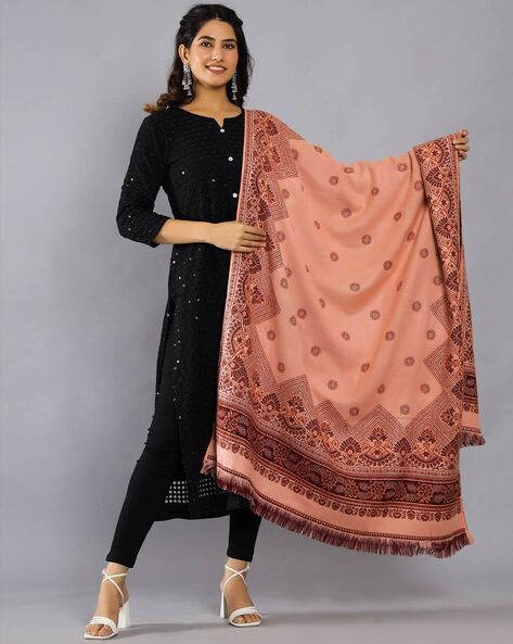 Women Geometric Shawl Price in India