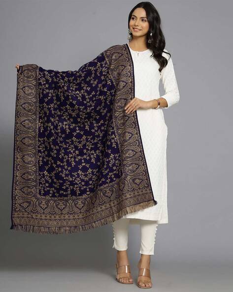 Women Floral Shawl Price in India