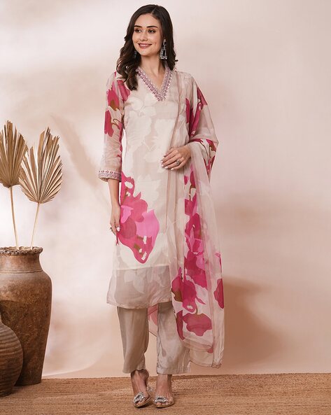 Abstract Straight Kurta Set Price in India