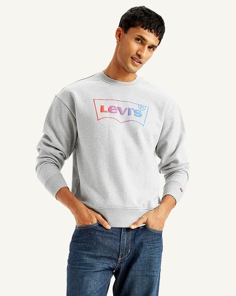 Levis grey jumper mens best sale