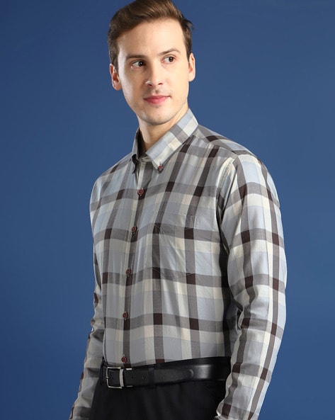 Hancock Men Checks Slim Fit Shirt