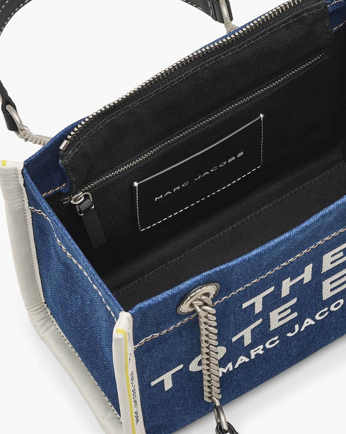 Buy MARC JACOBS The Denim Chain Small Tote Bag | Dark Wash Color