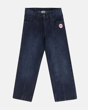miniklub Girls Lightly Washed Regular Fit Jeans-picture-11