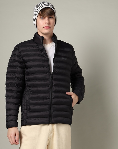 Men Regular Fit Zip-Front Puffer Jacket