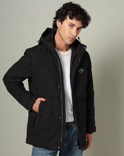 Buy Being Human Men Regular Fit Zip-Front Hoo Online | Ajio.com