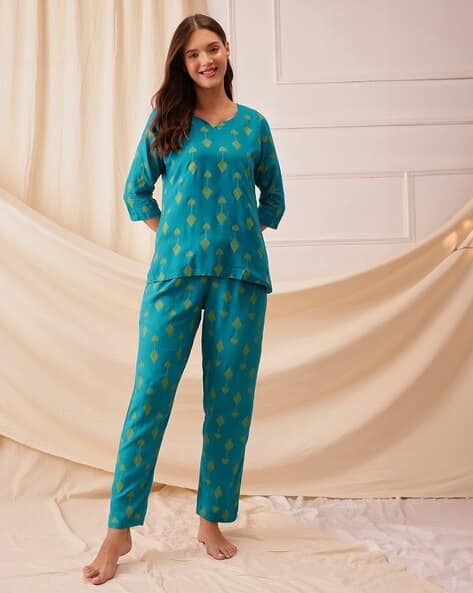 Buy Turquoise Night&LoungeWearSets for Women by Clovia Online