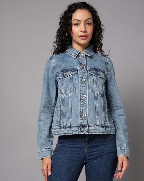 希少 MASSES DENIM JKT H.WASH INDIGO Lsize Buy Indigo Blue Jackets & Coats for Women by Marks & Spencer