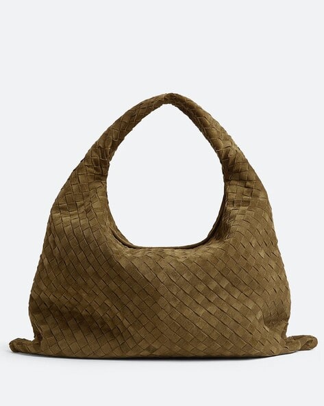 Buy BOTTEGA VENETA Intrecciato Large Hop Bag Online | Ajio.com