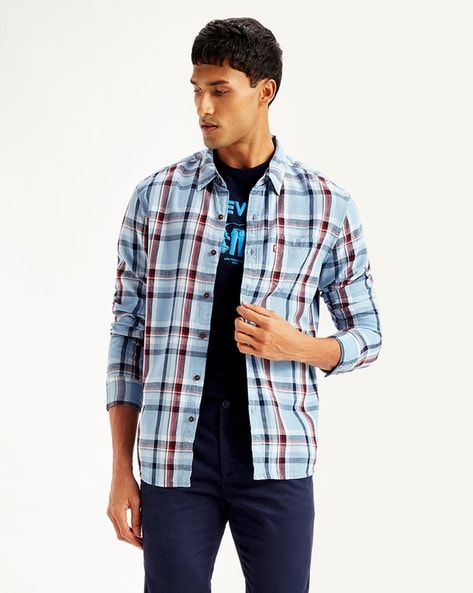 Levis Men Checked Slim Fit Shirt