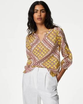 miss selfridge yellow top