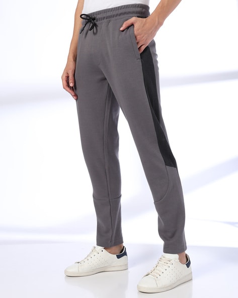 Men Strucutre Panel Straight Track Pants