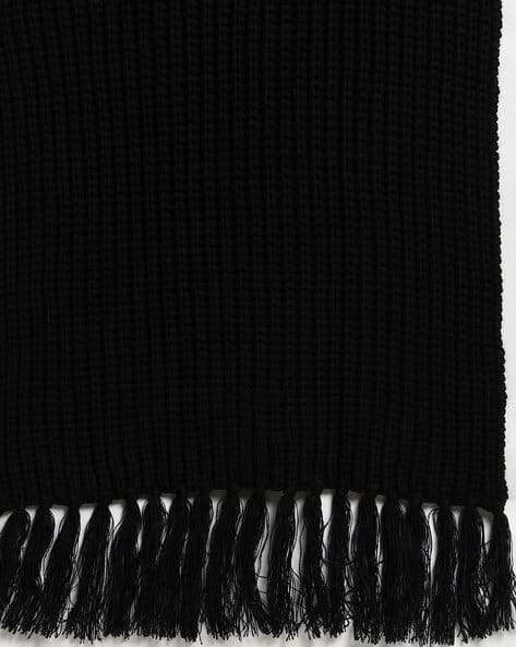 Knitted Scarves Boss Scarf Mens Rib-Knit Scarf