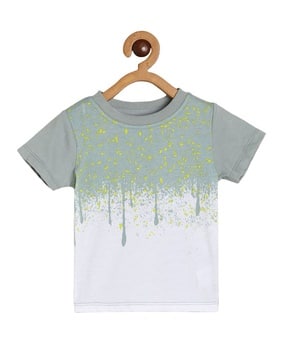 mini klub Boys Colourblock Cotton Round-Neck T-Shirt-picture-14
