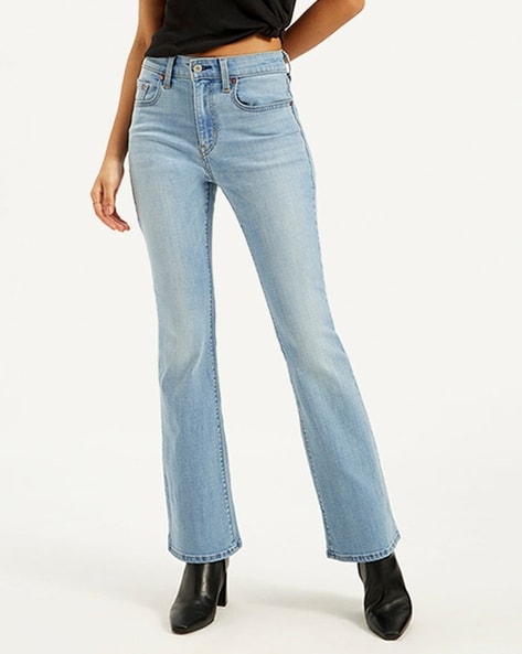 Women Mid-Wash High-Rise 725 Slim Bootcut Jeans